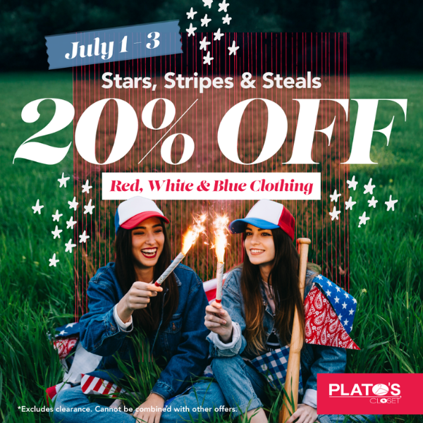 20% Off Red, White, & Blue Clothing